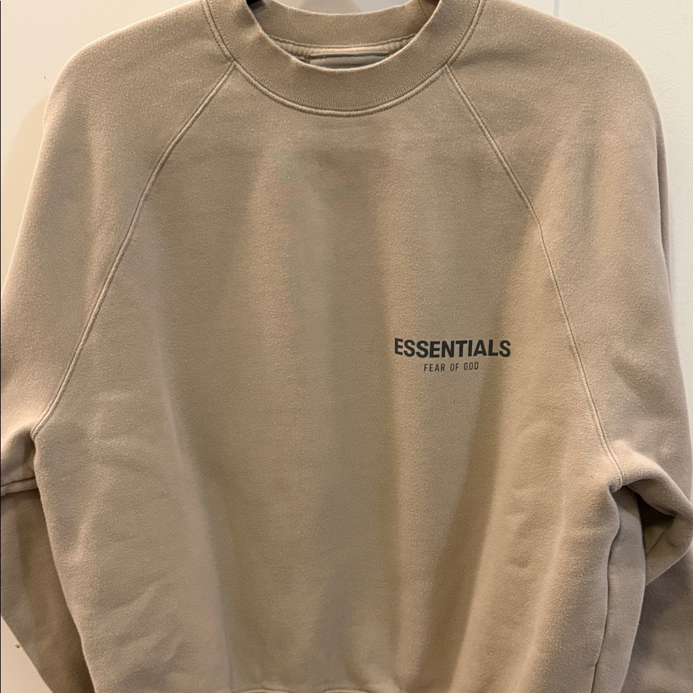 Fear of God Essentials Tan Crewneck Sweater